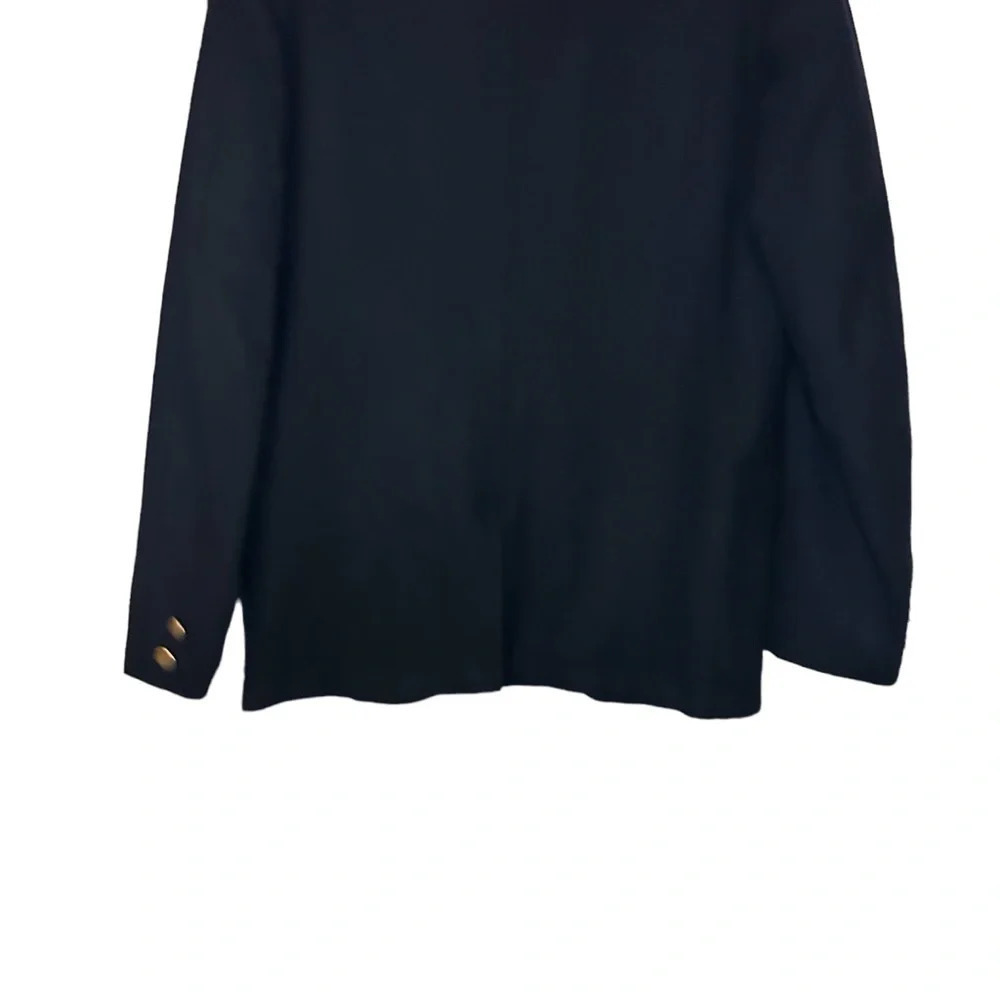 Vintage DeMoulin Wool Blazer Navy Blue Classic Patch Pockets Medium - Picture 4 of 9